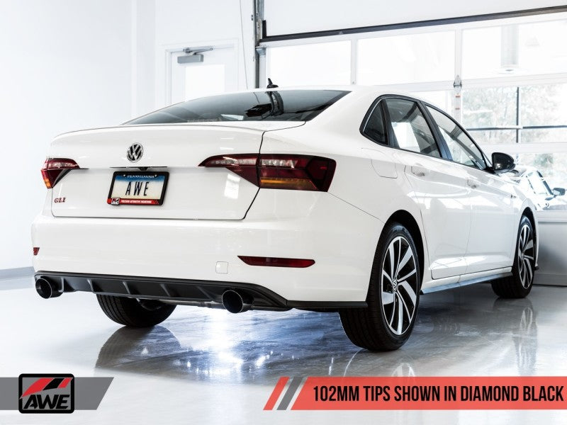AWE Tuning 18-21 Volkswagen Jetta GLI Mk7 Touring Exhaust - Diamond Black Tips (Fits High-Flow DP)-thumbmail-7