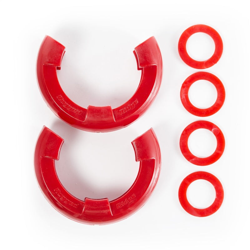Rugged Ridge Red 7/8in D-Ring Isolator Kit-thumbmail-2