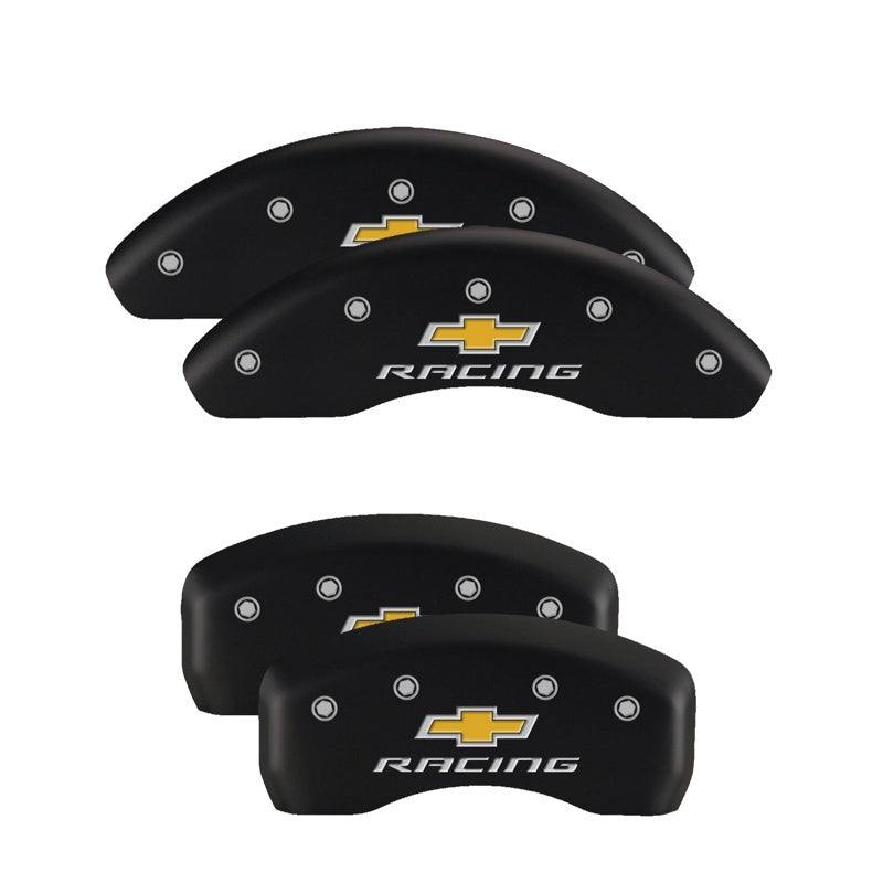 MGP 4 Caliper Covers Engraved Front & Rear Cursive/Camaro Red finish silver ch-thumbmail-3
