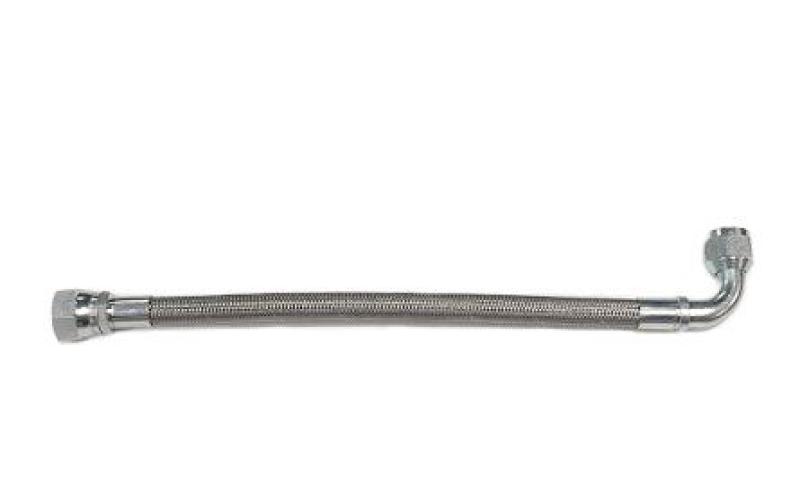 ATP Stainless Steel Braided 14in L with -10 Swivel Ends Straight to 90 Ends Oil Return Line-thumbmail-1