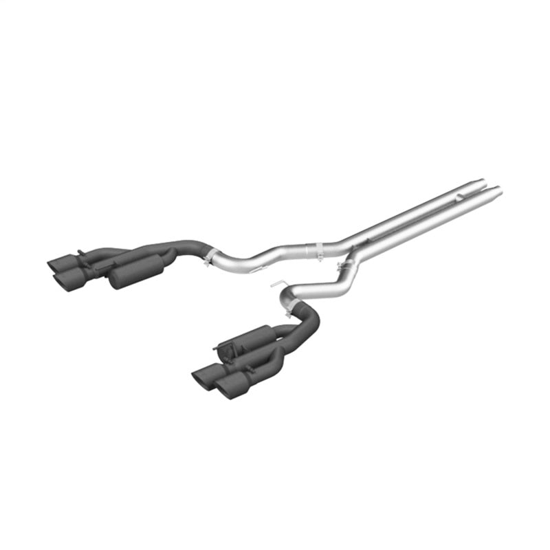 MBRP 18-19 Ford Mustang GT 5.0 3in Cat Back Quad Tip Race Version - Black-thumbmail-2