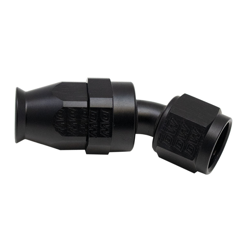 DeatschWerks 8 AN Female Flare Swivel 30-Degree Hose End PTFE - Anodized Matte Black-thumbmail-2