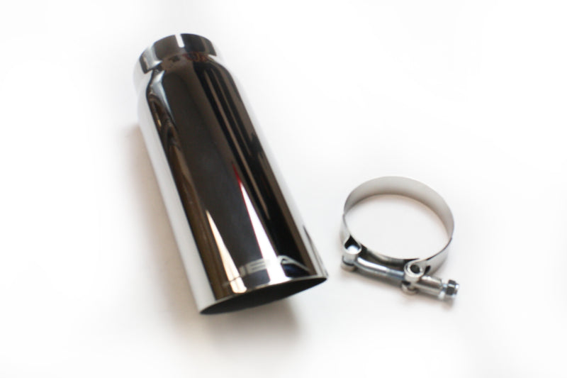 JBA 2.5in x 3in x 9in Polished Chrome Tip - Clamp On-thumbmail-2