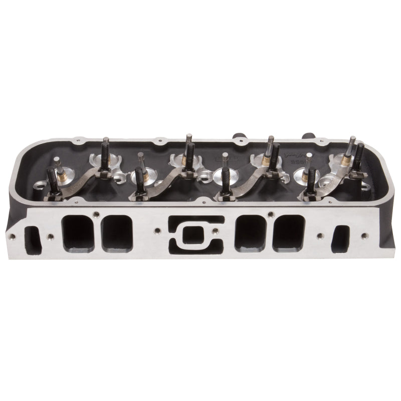 Edelbrock Single Marine BBC Rect Port Head w/ Valves-thumbmail-2