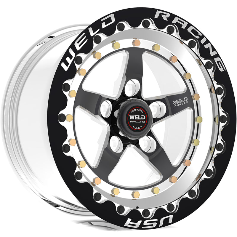 Weld Weldstar 15x10 / 5x120 BP / 7.5in. BS Black Wheel - Black Single Beadlock MT-thumbmail-1