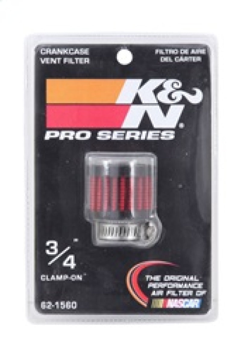 K&N 0.75 inch ID 1.375 inch OD 1.125 inch H Clamp On Crankcase Vent Filter-thumbmail-15