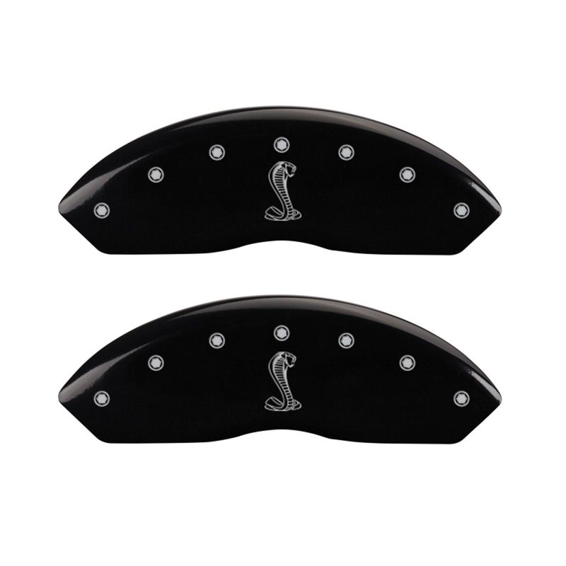 MGP 4 Caliper Covers Engraved Front & Rear Tiffany Snake Black finish silver ch-thumbmail-2
