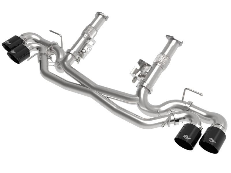 aFe MACH Force-Xp 3in to 2-1/2in 304SS Cat-Back (No Muff.) 2020 Chevy Corvette (C8) 6.2L - Black Tip-thumbmail-2