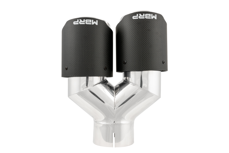 MBRP 3in ID / Dual 4in OD Out Staggered L 9.87in / R 9.37in Dual Wall Carbon Fiber Univ Exhaust Tip-thumbmail-5