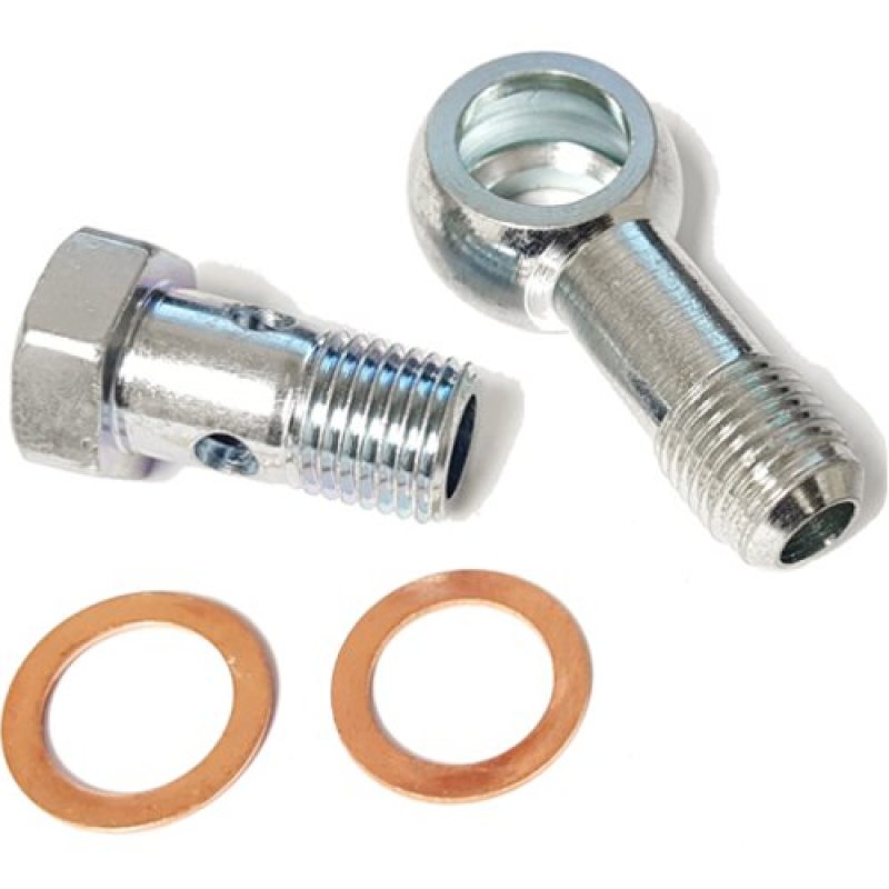 ATP Banjo Fitting/Bolt 14mm Banjo Fitting w/ -6AN Male Flare & 14mm Banjo Bolt (14mm X 1.5)-thumbmail-1
