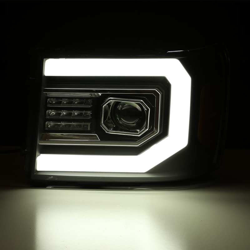 AlphaRex 07-13 GMC 1500HD PRO-Series Projector Headlights Plank Style Chrm w/Activ Light/Seq Signal-thumbmail-6