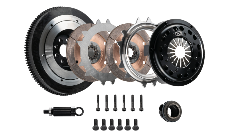 DKM Clutch BMW E34/E36/E39/E46/Z3 (6 Cyl) Ceramic Twin Disc MR Clutch w/Flywheel (650 ft/lbs Torque)-thumbmail-2