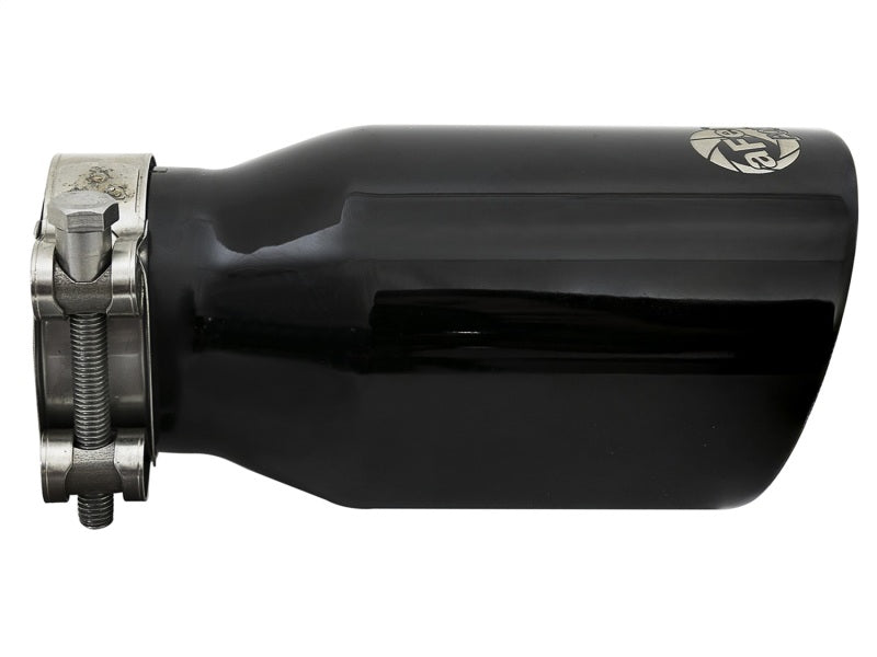 aFe MACH Force-Xp Universal 409 SS Single-Wall Clamp-On Exhaust Tip - Black-thumbmail-7