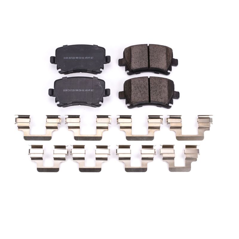 Power Stop 06-09 Audi A3 Rear Z17 Evolution Ceramic Brake Pads w/Hardware-thumbmail-1