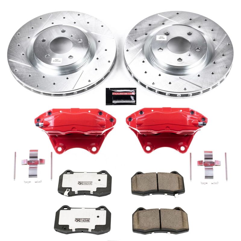 Power Stop 03-04 Infiniti G35 Front Z26 Street Warrior Brake Kit w/Calipers-thumbmail-1