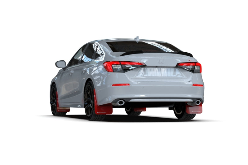 Rally Armor 2022 Honda Civic (Incl. Si/Sport/Touring) Black UR Mud Flap w/ White Logo-thumbmail-10