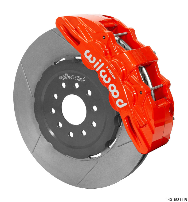 Wilwood SX6R Front Brake Kit 15in GT Slotted Red 05-13 Chevy Corvette-thumbmail-1