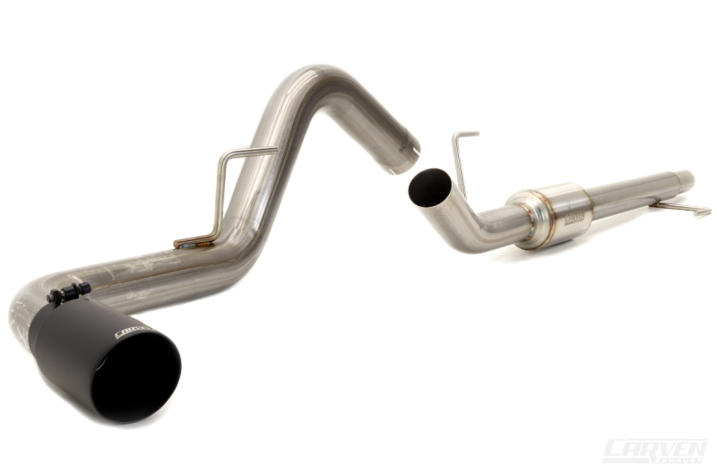 Carven 15-20 Ford F-150 5.0L V8 Competitor Series Cat-Back w/R-Series Muffler & 4in. Tip - Black-thumbmail-1