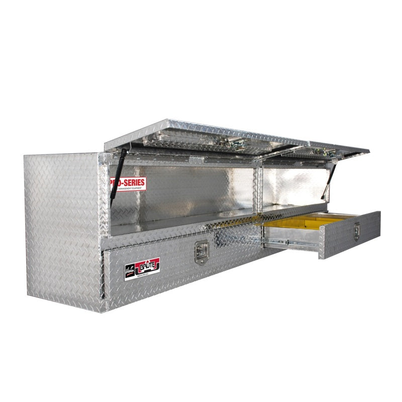 Westin/Brute High Cap 96in Stake Bed Contractor TopSider w/ Bottom Drawers - Aluminum-thumbmail-2