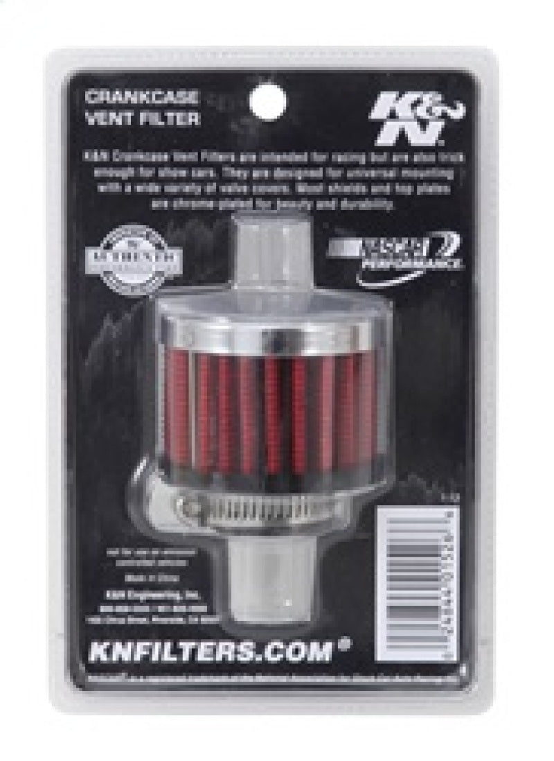 K&N 3/4 inch ID 2 inch OD 1.5 inch H Clamp On Crankcase Vent Filter-thumbmail-15