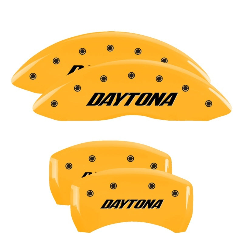 MGP 4 Caliper Covers Engraved Front & Rear MGP Yellow Finish Black Char 2006 Dodge Charger-thumbmail-3