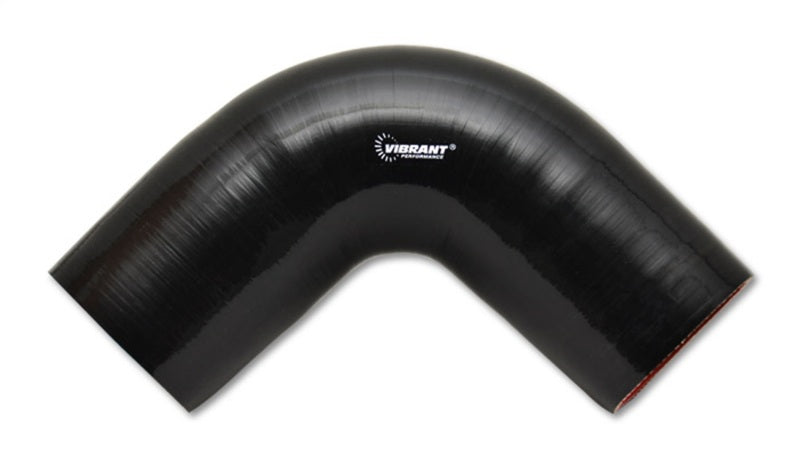 Vibrant 4 Ply Reinforced Silicone Elbow Connector - 1.5in I.D. - 90 deg. Elbow (BLACK)-thumbmail-2