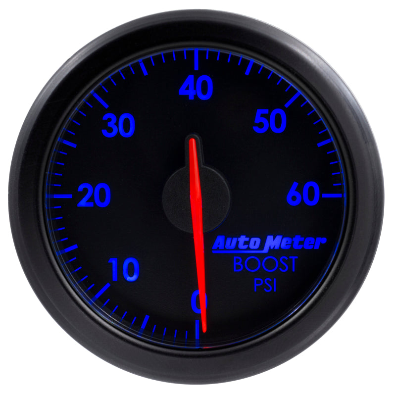 Autometer Airdrive 2-1/6in Boost Gauge 0-60 PSI - Black-thumbmail-7