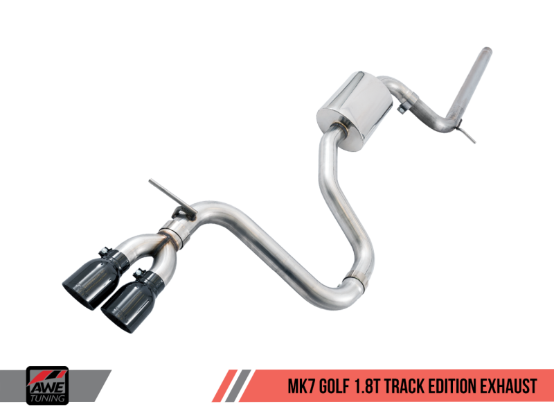 AWE Tuning VW MK7 Golf 1.8T Track Edition Exhaust w/Diamond Black Tips (90mm)-thumbmail-4