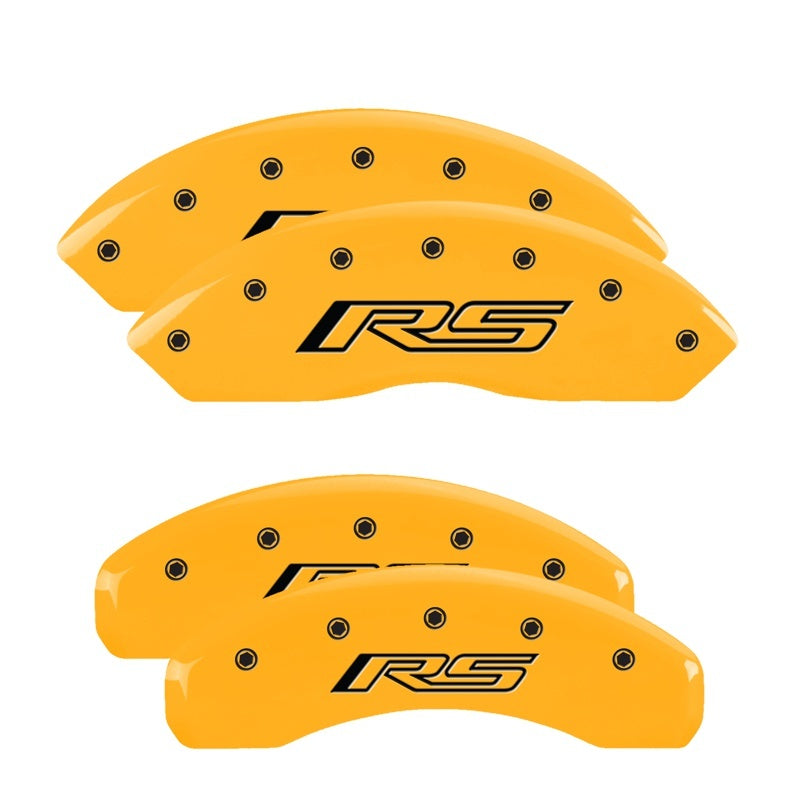 MGP 4 Caliper Covers Engraved Front & Rear MGP Yellow Finish Black Char 2008 Audi Tt Quattro-thumbmail-3