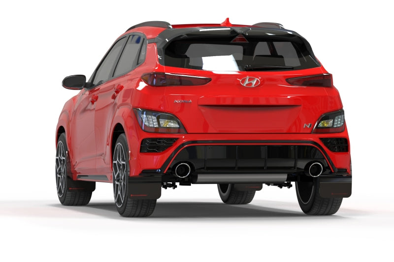 Rally Armor 2022 Hyundai Kona N Black UR Mud Flap w/ Red Logo-thumbmail-5