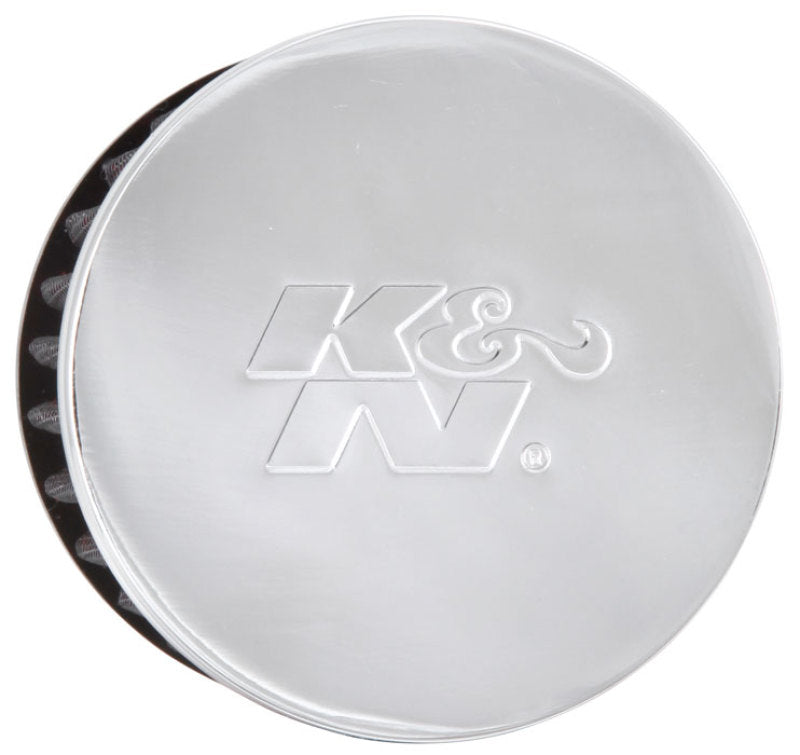 K&N 1.5in Flange ID x 3in OD x 2.5in H Chrome Finish Rubber Base Crankcase Vent Filter-thumbmail-5