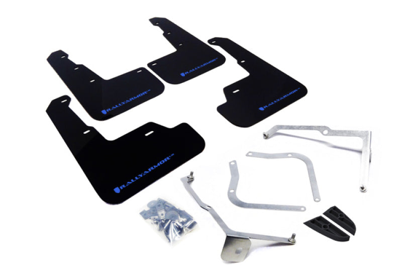Rally Armor 15-21 Subaru WRX/STI (Sedan ONLY) Black UR Mud Flap w/ Light Blue Logo-thumbmail-1