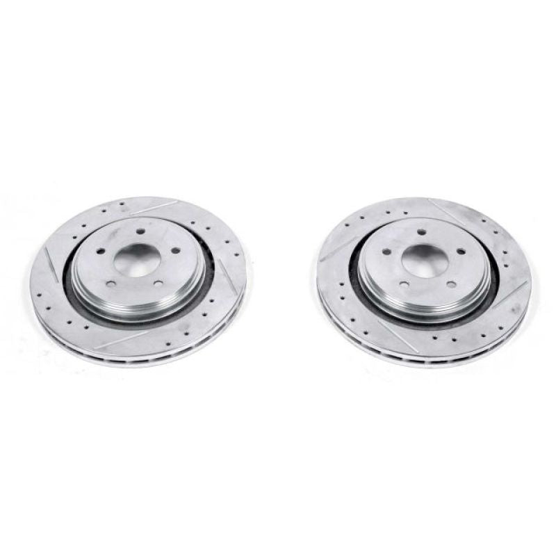 Power Stop 06-09 Cadillac XLR Rear Evolution Drilled & Slotted Rotors - Pair-thumbmail-2