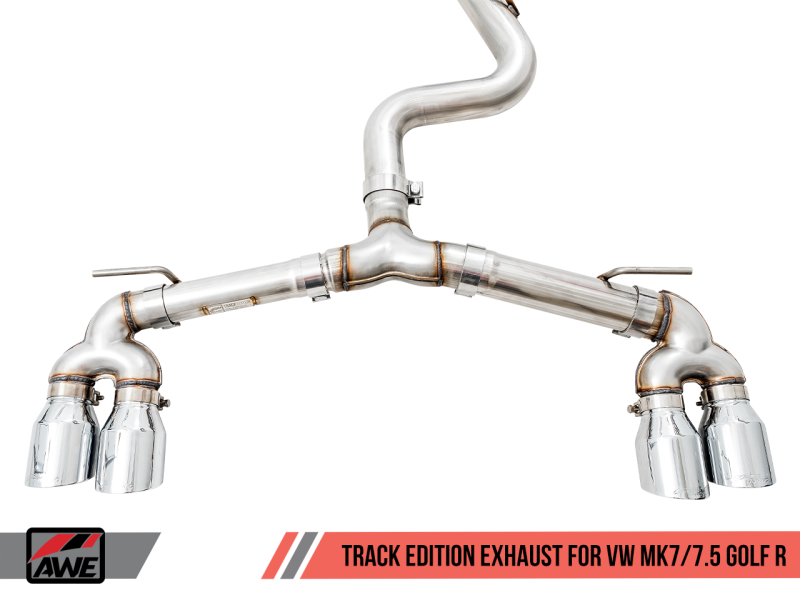 AWE Tuning Mk7 Golf R Track Edition Exhaust w/Chrome Silver Tips 102mm-thumbmail-9