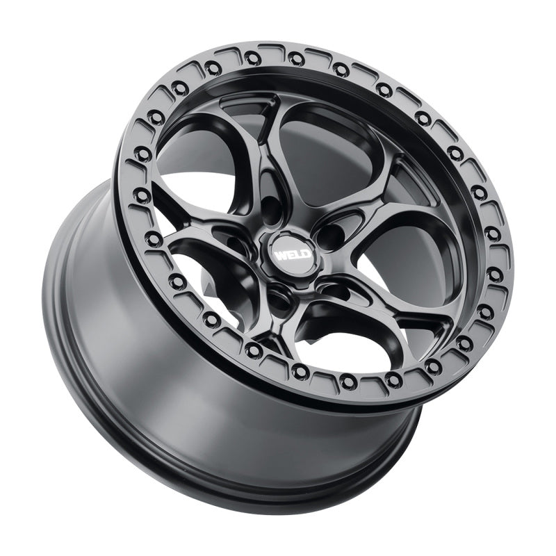 Weld Off-Road W901 17X10 Ledge Beadlock5 5X127 ET-25 BS4.50 Satin Black / Black Ring 71.5-thumbmail-3
