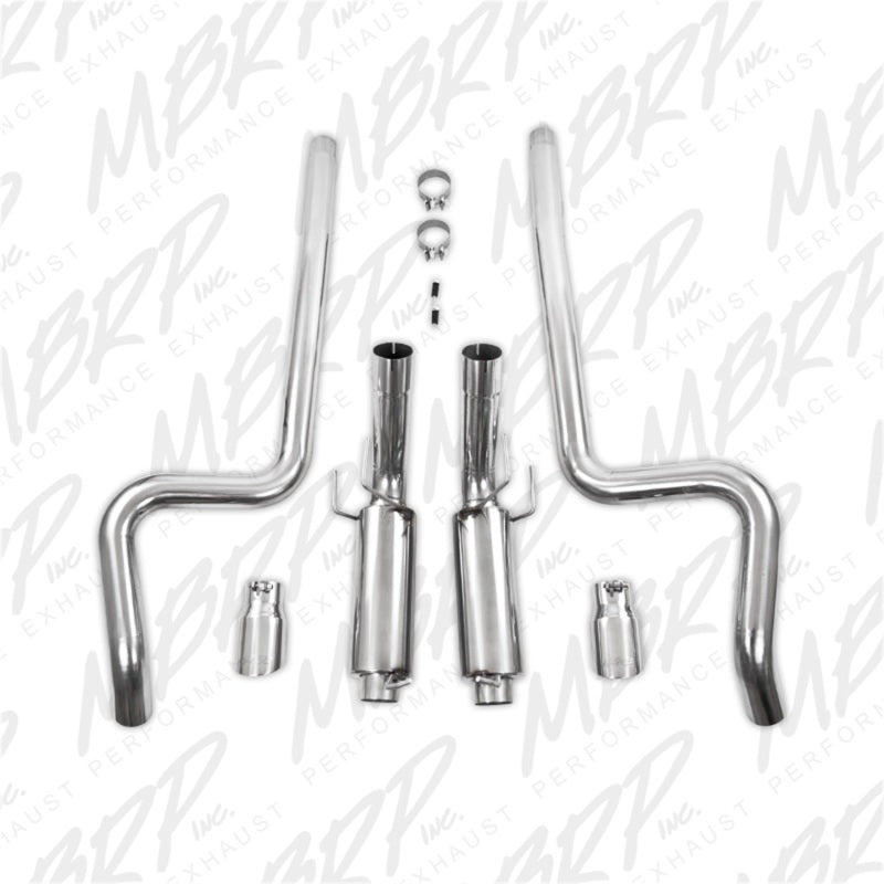 MBRP 11-12 Ford Shelby GT 500 T304 3in Cat Back Dual Split Rear Race Version 4.5in Tips-thumbmail-4