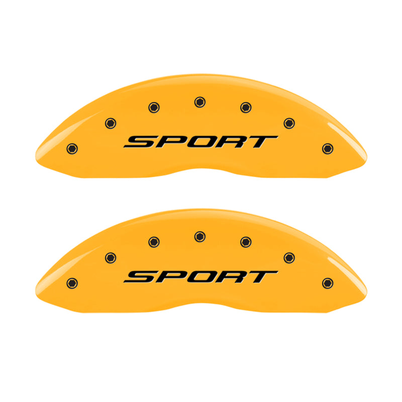 MGP 4 Caliper Covers Engraved front & Rear 2015/Sport Yellow finish black ch-thumbmail-3
