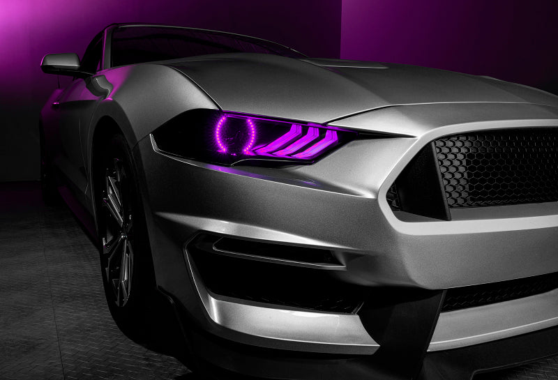 Oracle 18-21 Ford Mustang Dynamic DRL Upgrade w/ Halo Kit & Sequential Turn Signal - ColorSHIFT-thumbmail-32