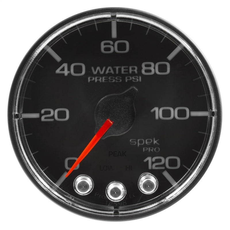 Autometer Spek-Pro Gauge Water Press 2 1/16in 120psi Stepper Motor W/Peak & Warn Blk/Chrm-thumbmail-3