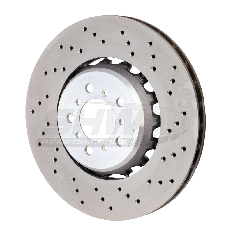 SHW 15-18 BMW M3 3.0L Right Front Cross-Drilled Lightweight Brake Rotor-thumbmail-2