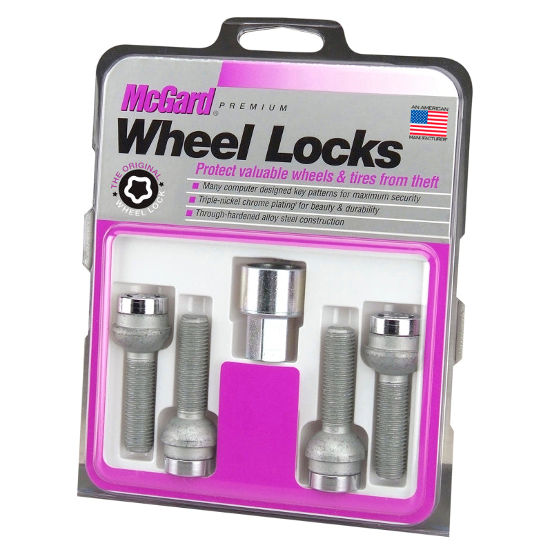 McGard Wheel Lock Bolt Set - 4pk. (Radius Seat) M12X1.5 / 17mm Hex / 27.9mm Shank Length - Chrome-thumbmail-4