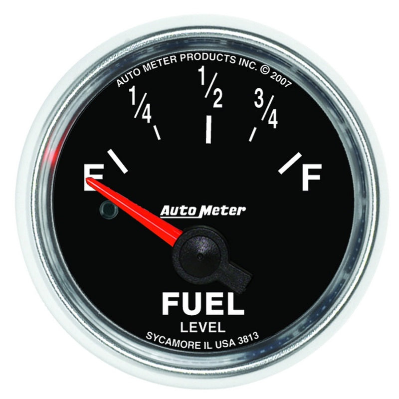 Autometer GS 52mm 0-90 ohms Short Sweep Electronic Fuel Level GM Gauge