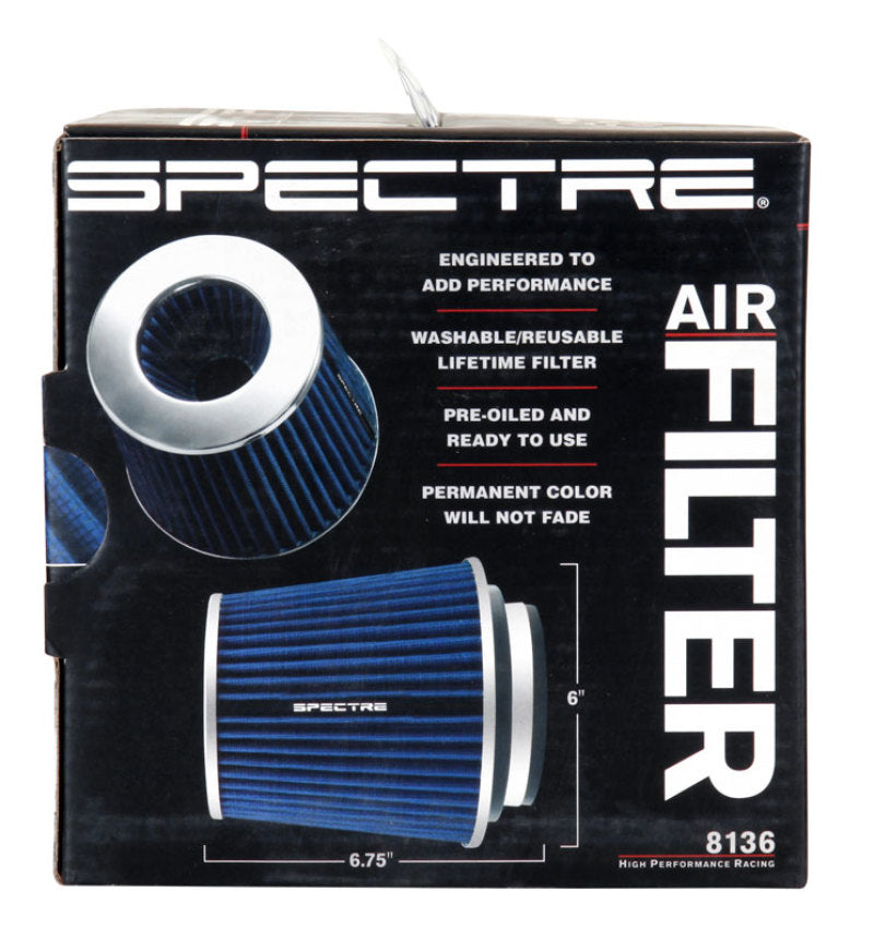 Spectre Adjustable Conical Air Filter 5-1/2in. Tall (Fits 3in. / 3-1/2in. / 4in. Tubes) - Blue-thumbmail-21