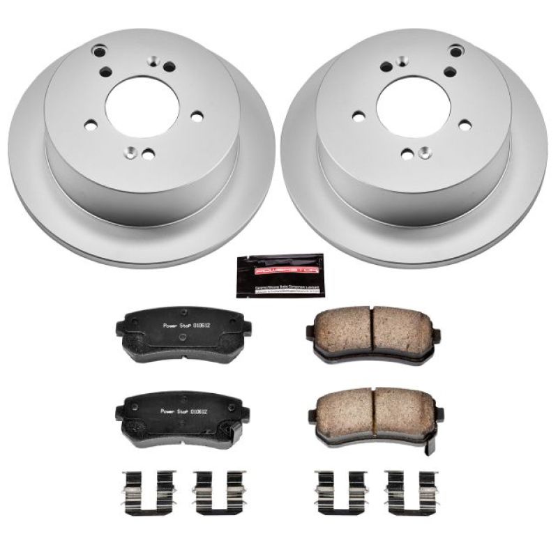 Power Stop 10-15 Hyundai Tucson Rear Z17 Evolution Geomet Coated Brake Kit-thumbmail-1