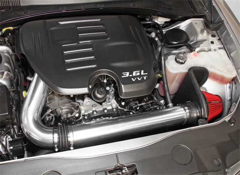 Spectre 11-17 Challenger/Charger 3.6L Air Intake Kit - Polished w/Red Filter-thumbmail-6
