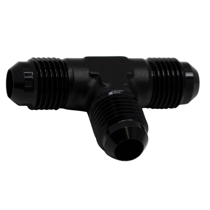 DeatschWerks 6AN Male Flare to 6AN Male Flare to 6AN Male Flare Tee Fitting - Anodized Matte Black-thumbmail-2