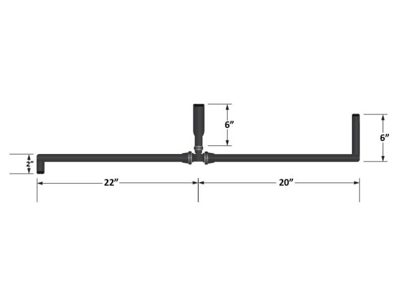 Fleece Performance Universal Pre-Formed 5/8in ID Hose w/ 90 Deg. Ends/1in ID T-Fitting-thumbmail-3