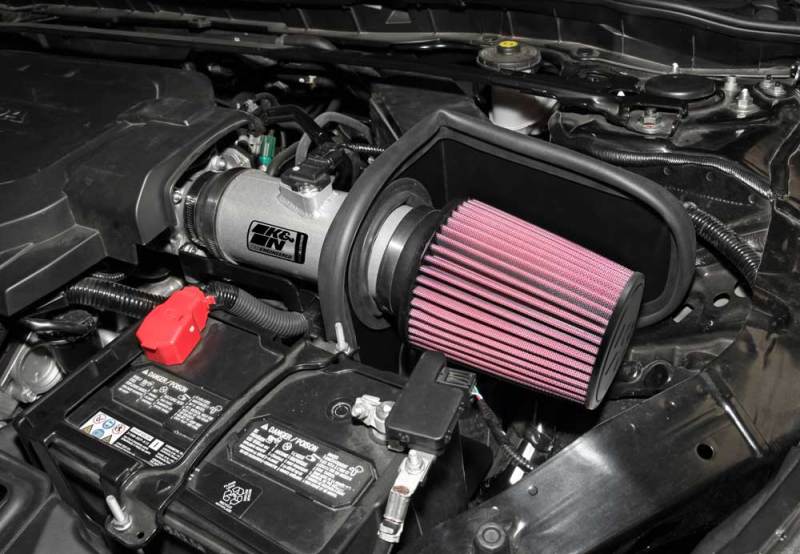 K&N 13-14 Honda Accord 3.5L V6 69 Series Typhoon Air Intake System - Silver Cold Air Intake Kit-thumbmail-6