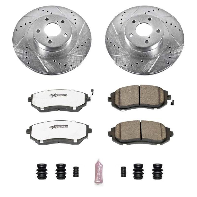 Power Stop 05-06 Saab 9-2X Front Z26 Street Warrior Brake Kit-thumbmail-1