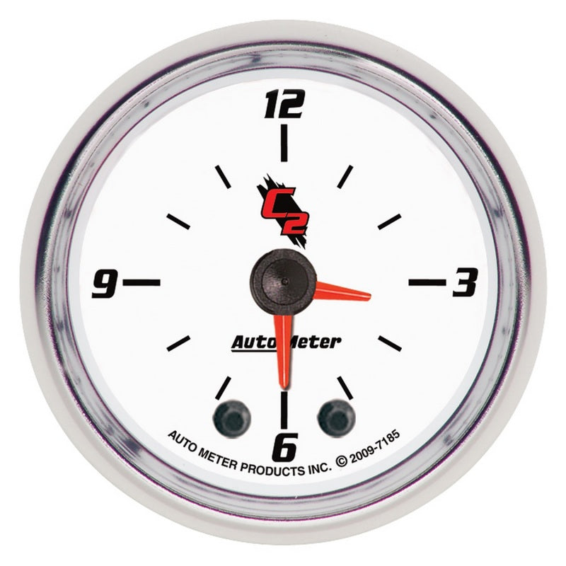 Autometer C2 2-1/6in 12 Hour Analog Clock Gauge-thumbmail-1
